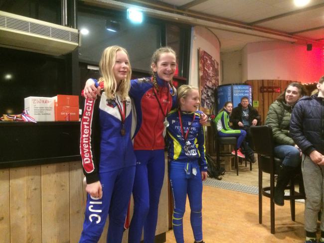 podium dames pupillen